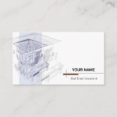 Carte de visite de l'immobilier d'architecture mod (Devant)