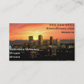 Carte de visite de limousine de Denver (Dos)