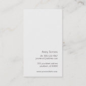 Carte de visite de lin rose feuille or simple (Dos)