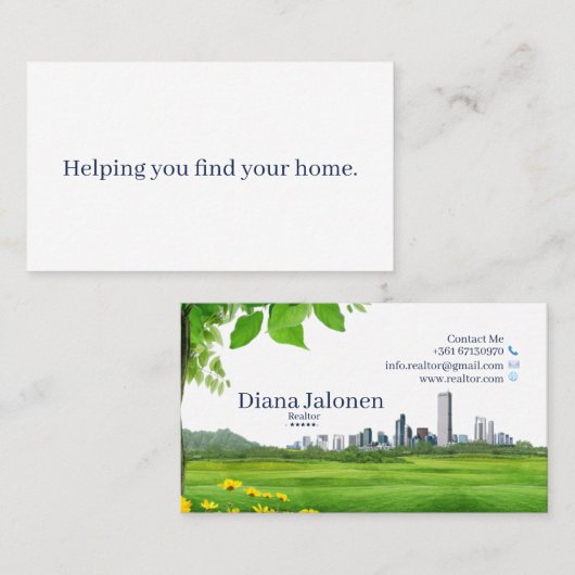 Carte de visite de l'indicateur (Devant / Derrière)