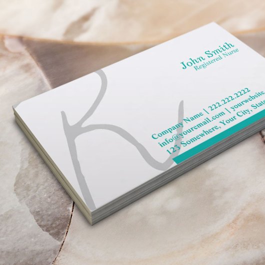 Carte de visite de l'infirmière en typographie élé