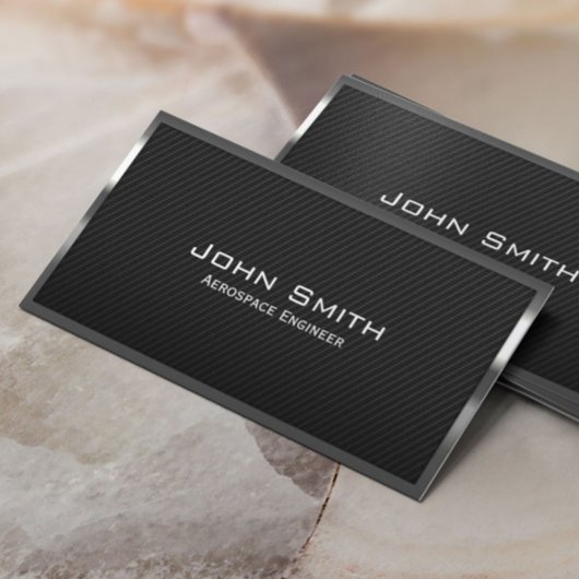 Carte de visite de l'ingénieur aérospatial en fibr