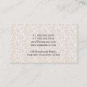 Carte de visite de l'ingénieur chimiste Classy Pea (Dos)