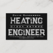 Carte de visite de l'ingénieur de chauffage (Devant)