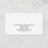 Carte de visite de l'ingénieur électrique de lin (Dos)