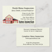 Carte de visite de l'inspecteur d'inspection à dom (Devant / Derrière)