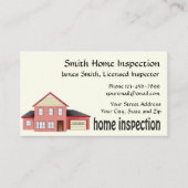 Carte de visite de l'inspecteur d'inspection à dom (Devant)