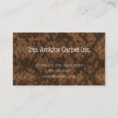 Carte de visite de l'installateur de tapis (Dos)