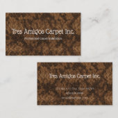 Carte de visite de l'installateur de tapis (Devant / Derrière)