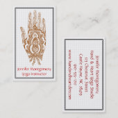 Carte de visite de l'instructeur Brown de Yoga à l (Devant / Derrière)