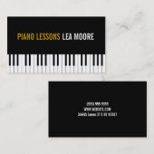 Carte de visite de l'instructeur de musique des le (Devant / Derrière)