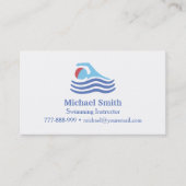 Carte de visite de l'instructeur de nage Icon nage (Devant)