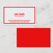 Carte de visite de l'instructeur de natation à la  (Devant / Derrière)