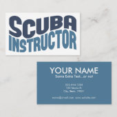 Carte de visite de l'instructeur de plongée (Devant / Derrière)