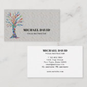 Carte de visite de l'instructeur de Yoga de l'arbr (Devant / Derrière)