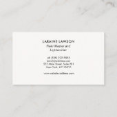 Carte de visite de l'instructeur de Yoga du troisi (Dos)