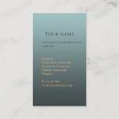 Carte de visite de l'instructeur du studio de dans (Dos)