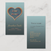 Carte de visite de l'instructeur du studio de dans (Devant / Derrière)