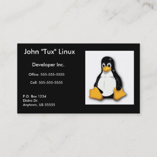 Carte de visite de Linux Tux