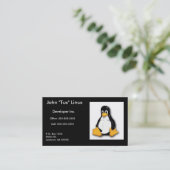 Carte de visite de Linux Tux (Debout devant)