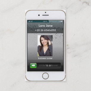 Carte de visite de l'iPhone 6 d'or avec
