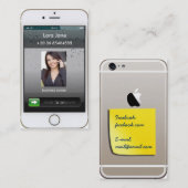 Carte de visite de l'iPhone 6 d'or avec (Devant / Derrière)