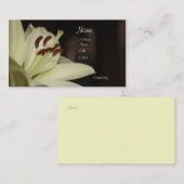 Carte de visite de lis blanc (Devant / Derrière)