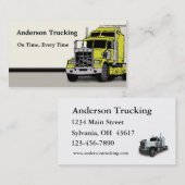 Carte de visite de livraison de semi-camions (Devant / Derrière)