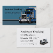 Carte de visite de livraison de semi-camions (Devant / Derrière)