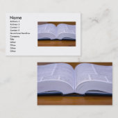 Carte de visite de livre (Devant / Derrière)