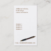 Carte de visite de livre en cuir Brown (Dos)