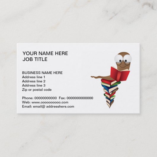 CARTE DE VISITE DE LIVRES DE LECTURE (Devant)