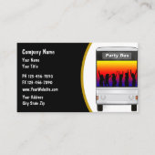 Carte de visite de location de bus de fête (Devant)