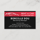Carte de visite de location de voiture moderne noi (Devant)
