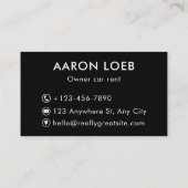 Carte de visite de location de voiture moderne noi (Dos)