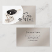 Carte de visite de location de voiture simple Grey (Devant / Derrière)