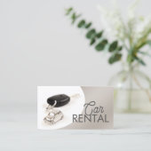 Carte de visite de location de voiture simple Grey (Debout devant)