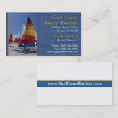 Carte de visite de locations de plage (Devant / Derrière)