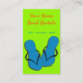 Carte de visite de locations de plage (Dos)