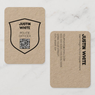 carte de visite de l'officier de police 🛡️ QR