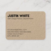 carte de visite de l'officier de police 🛡️ QR (Dos)