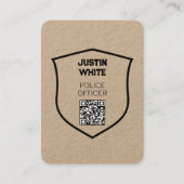 carte de visite de l'officier de police 🛡️ QR (Devant)