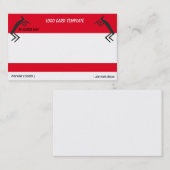 Carte de visite de logo Abstrait Black Kokopelli (Devant / Derrière)