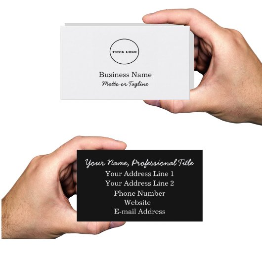 carte de visite de logo ajouter votre logo cartes 
