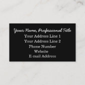 carte de visite de logo ajouter votre logo cartes  (Dos)