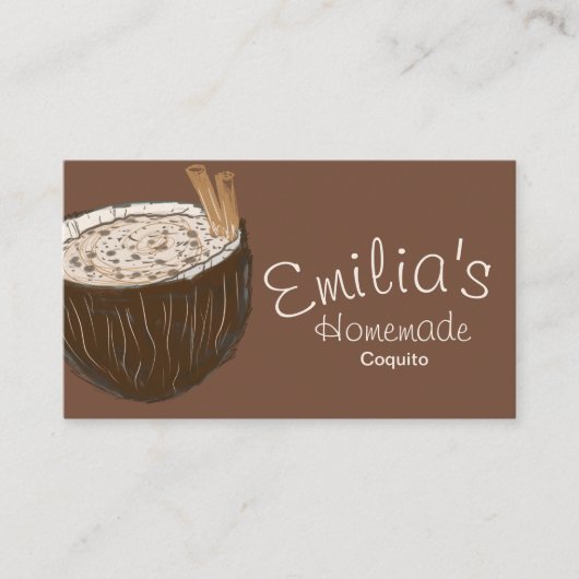 Carte de visite de logo artisanal Coquito tiré à l (Devant)