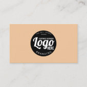 Carte de visite de logo beige (Devant)