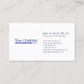 Carte de visite de logo bleu de base (Devant)