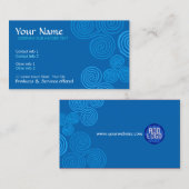 Carte de visite de logo Celtic Blue Curl (Devant / Derrière)