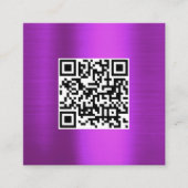 Carte de visite de logo commercial de code QR en m (Devant)